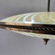 Large UFO design ceiling light in brass and printed glass, 1950s, Italy.