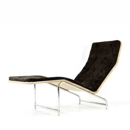 Retro Vintage Ikea Chrome Lounger Chaise Lounge Chair Danish Mid Century 70s 80s