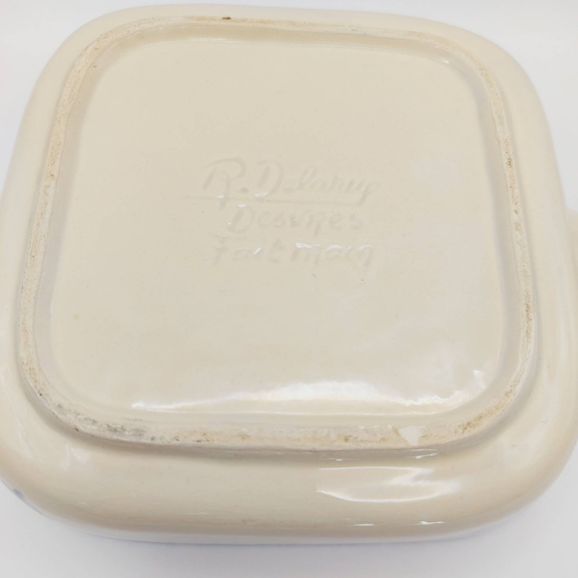 Petit plat céramique René Delarus Desvres