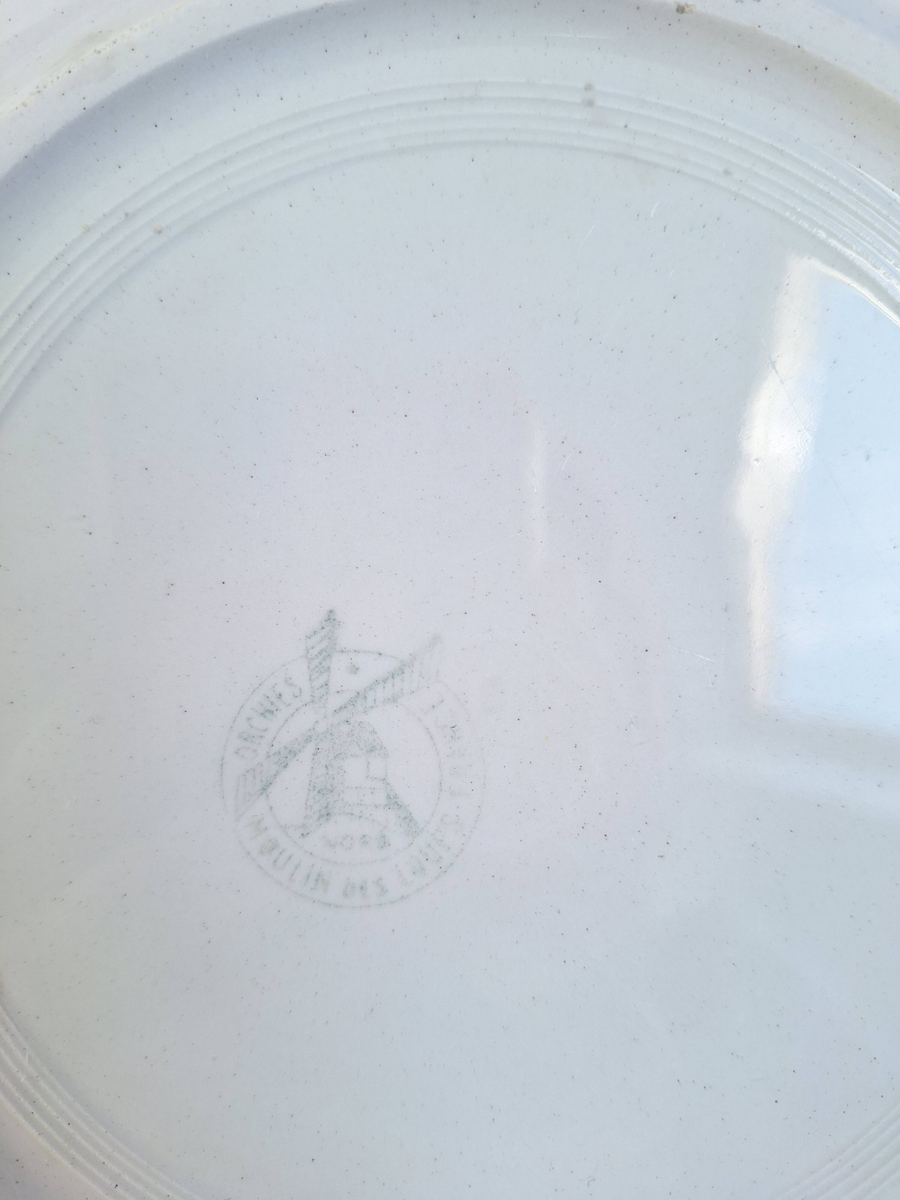 Plat creux Moulin des Loups jaune et gris