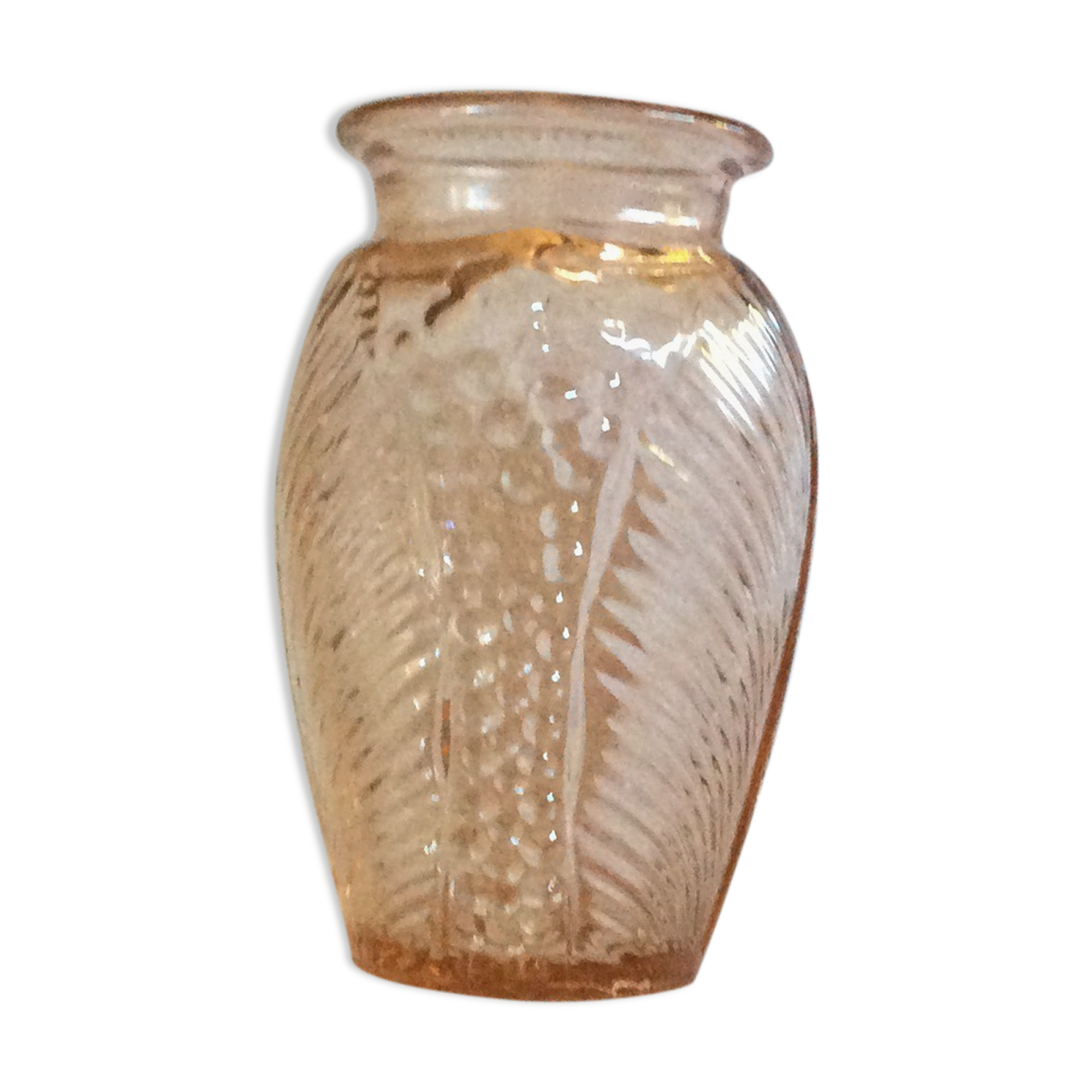 Pink glass vase