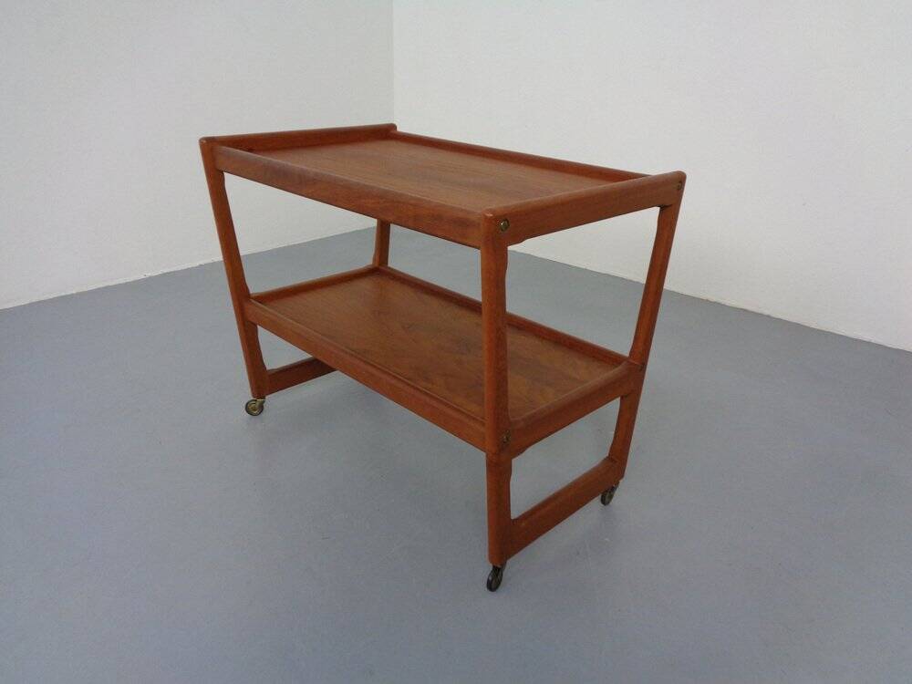 Teak Bar Cart by Holger Georg Jensen for Kubus, Denmark, 1960s