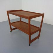 Teak Bar Cart by Holger Georg Jensen for Kubus, Denmark, 1960s