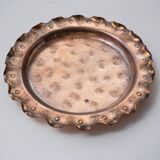 Présentoir de gâteaux Arts & Crafts style Townshends, fer et cuivre, années 1900 ca, anglais