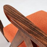 Fauteuil Vintage avec Repose-Pieds  terracotta Bouclette