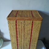 Wicker storage basket