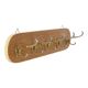 Vintage Rockabilly Coat Rack, 1950s Design, Wood Veneer, Gold