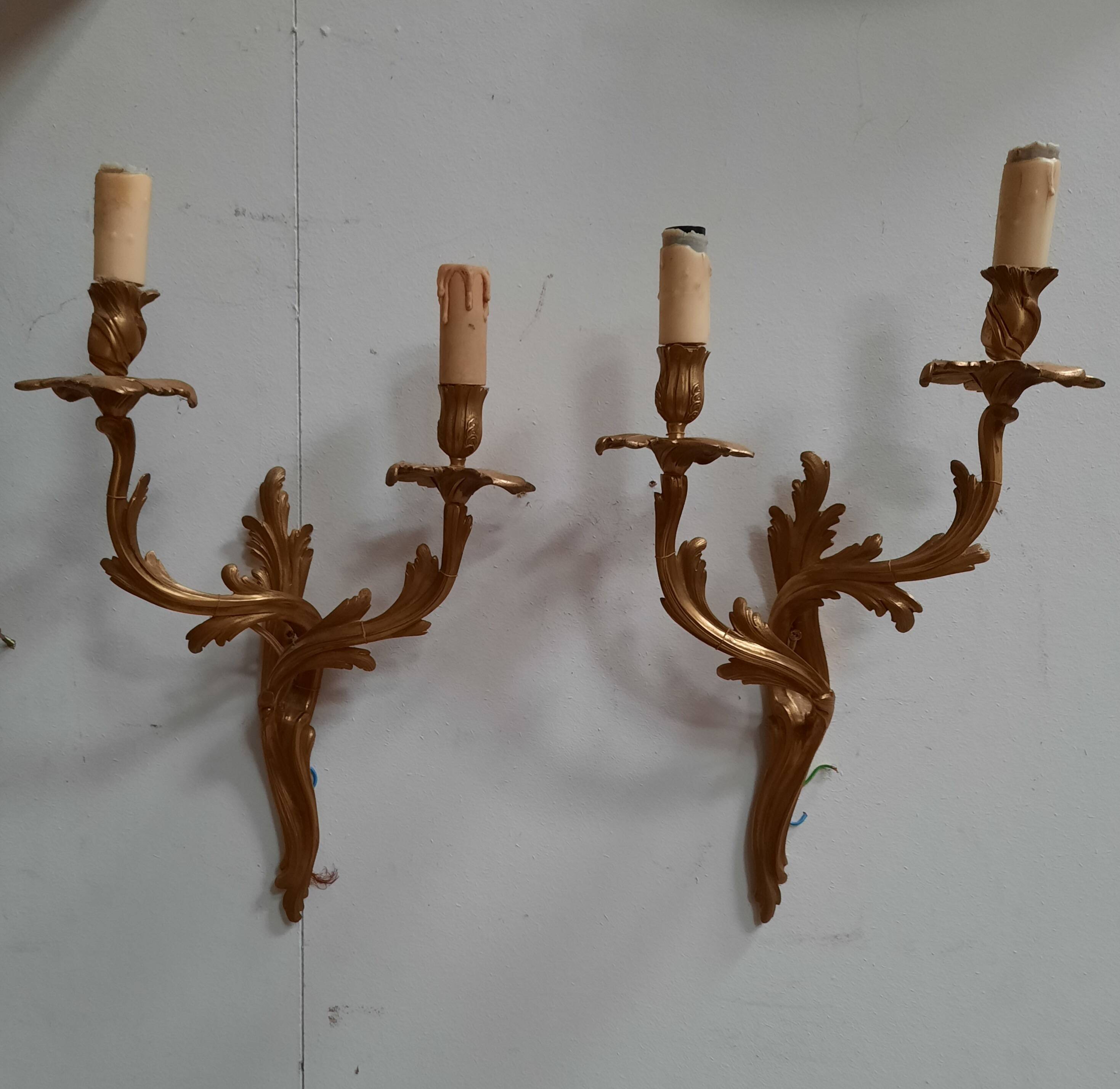 Pair of Louis XV style wall lights