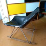 G1 leather armchair, rocker. Pierre Guariche