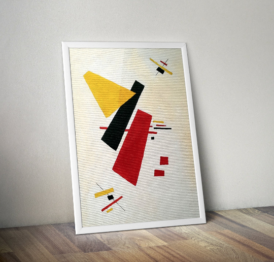Russian avant-garde abstract acrylic painting