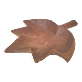 Solid wood basket tray leaf shape