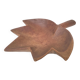 Solid wood basket tray leaf shape