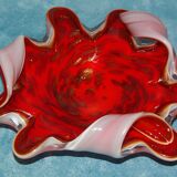 Multi-layer Murano pocket emptier encrusted with gold glitter