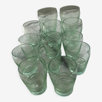 Lot de verres art deco