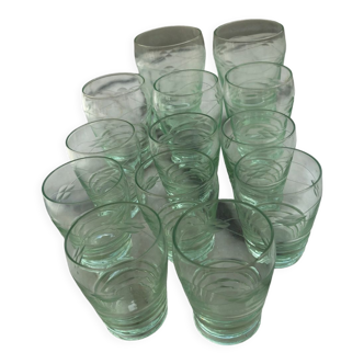 Lot de verres art deco