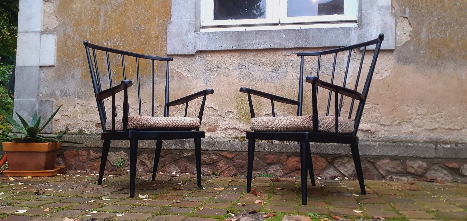 Pair of Baumann armchairs, 1960s