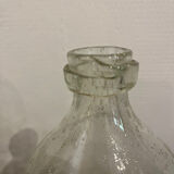 Signed Biot bubble glass bottle