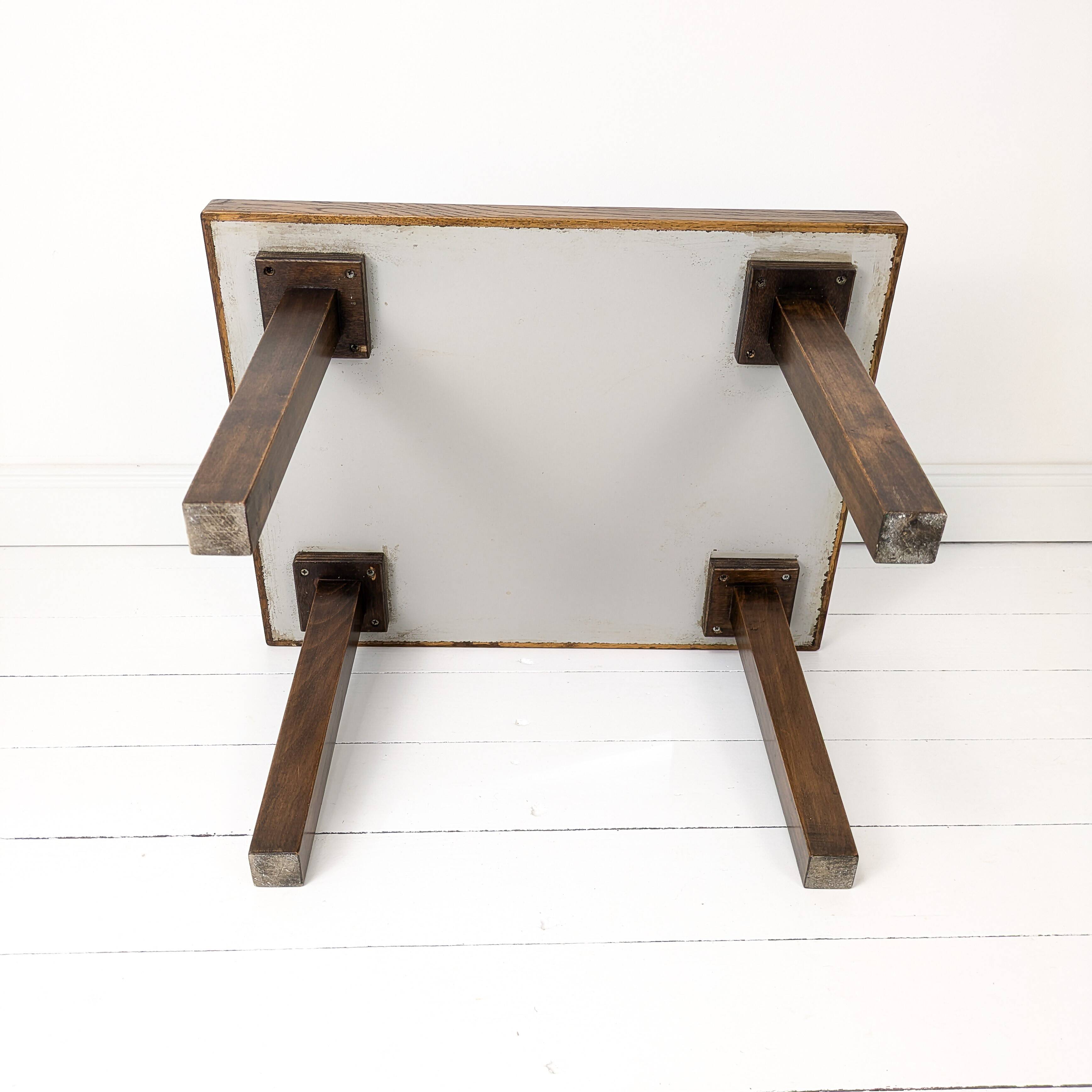 Mid Century Table d'appoint en bois massif Vintage Banc de fleurs Tabouret de fleur Design danois Ta