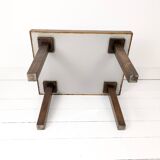 Mid Century Table d'appoint en bois massif Vintage Banc de fleurs Tabouret de fleur Design danois Ta