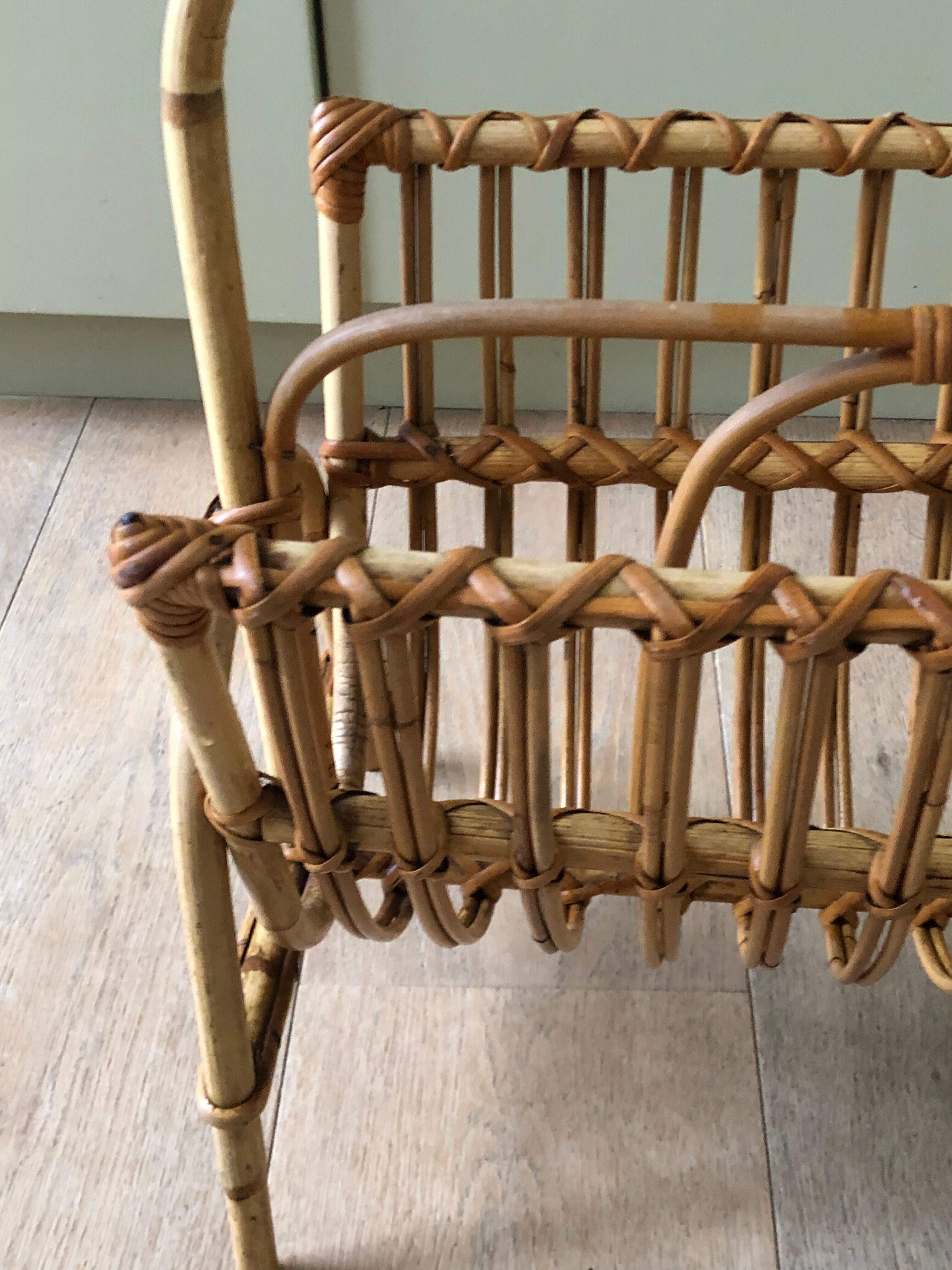 Rattan magazine door