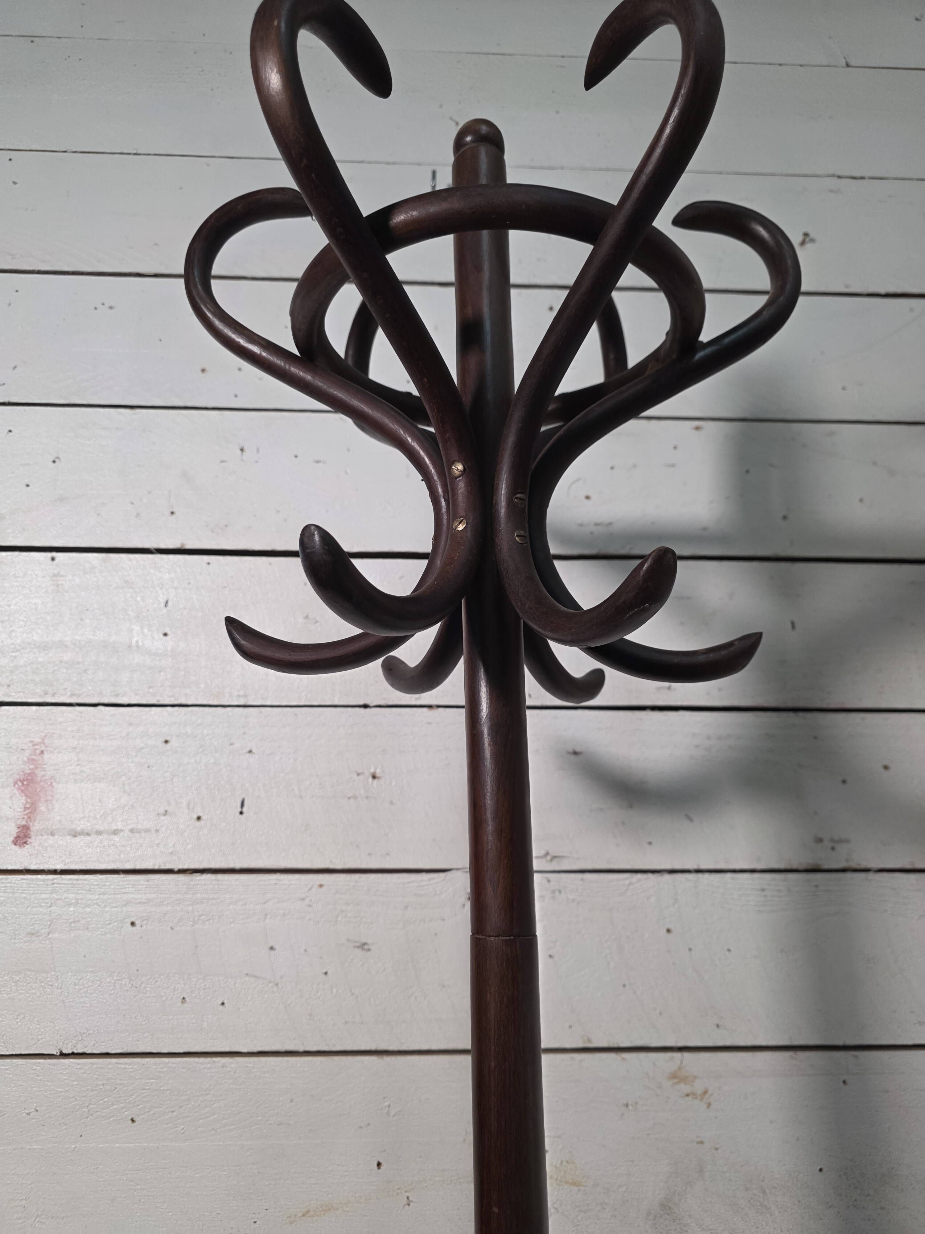 Curved antique wooden parrot