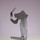 1990s abstract metal sculpture named: mensch mit mensch Guido Hafner German