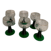 Six verres à vin d alsace