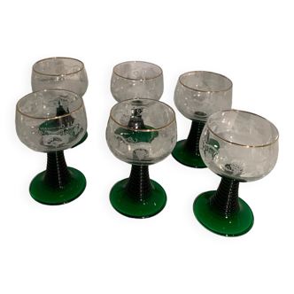 Six verres à vin d alsace