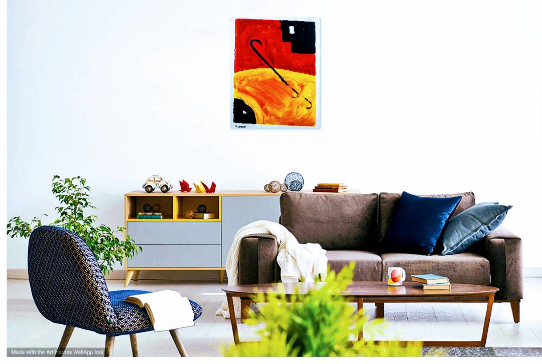 Abstract painting. "Imitate the future."