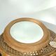 Oval wooden mirror 31x37cm