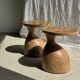 Solid wood side table (monoxyl) organic shape natural color