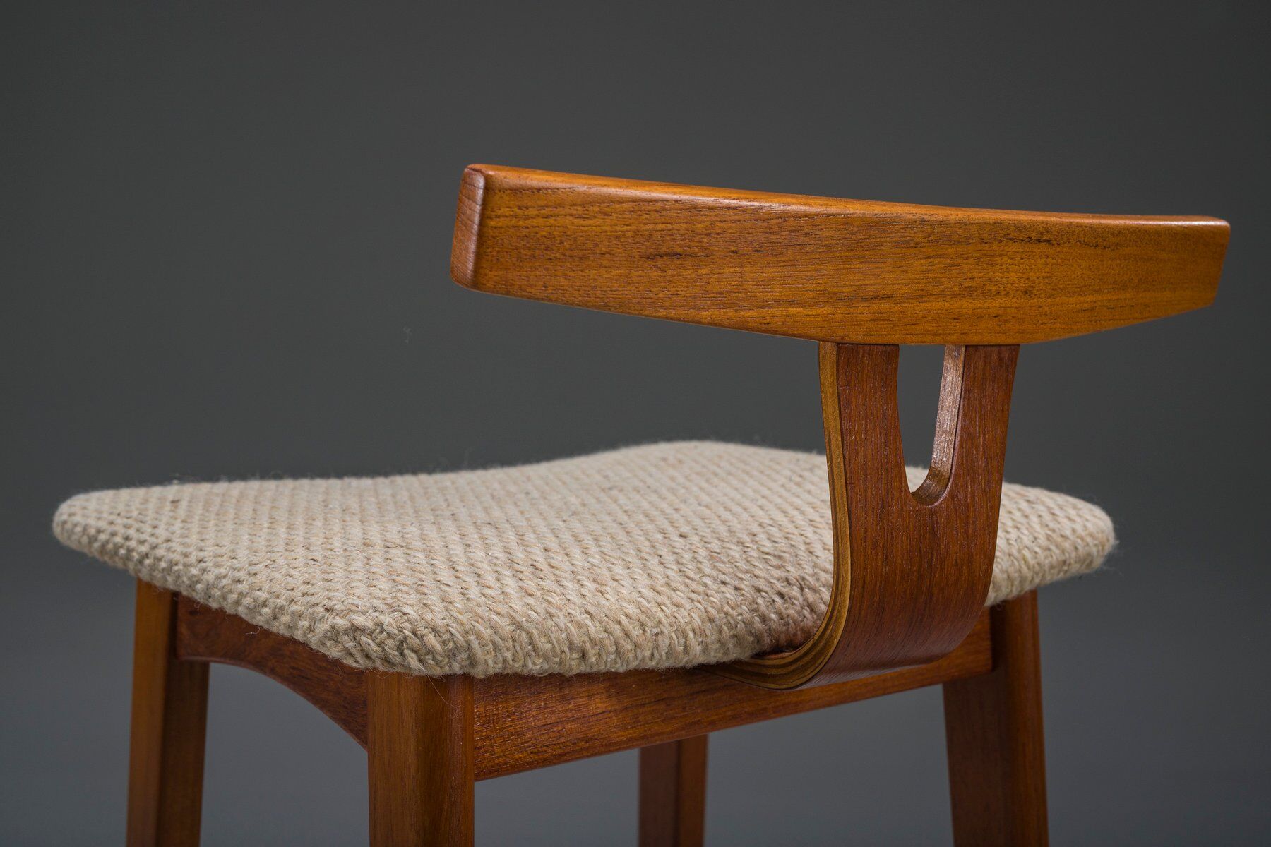 Danish modern teak bar stools by Dyrlund, Denmark, 1960s, set of 2