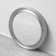 Round vintage metal mirror Pizzi 1970s modernism