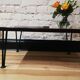 Coffee table black iron compat legs