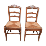 Paire de chaise paillees dix-neuvieme sciecle