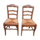 Pair of straw chairs nineteenth saw
