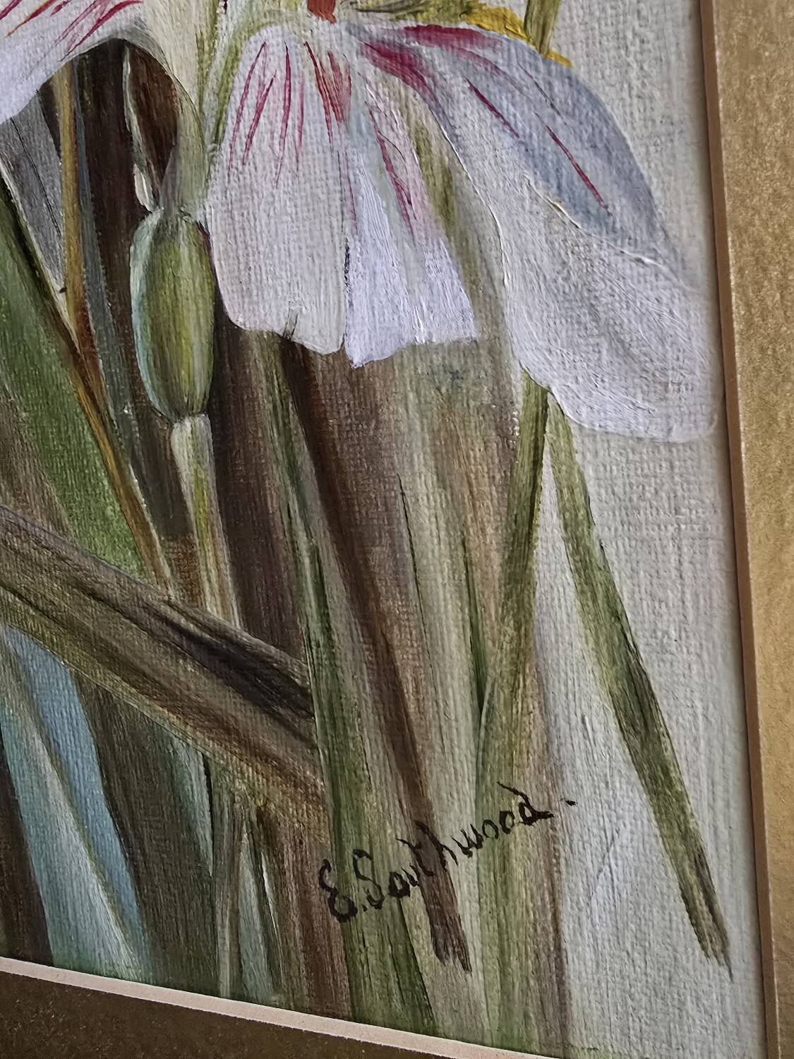 Oil on cardboard The Irises