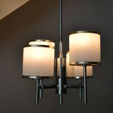 Sciolari 4-light chrome and rhodium lustre from the 1970s.