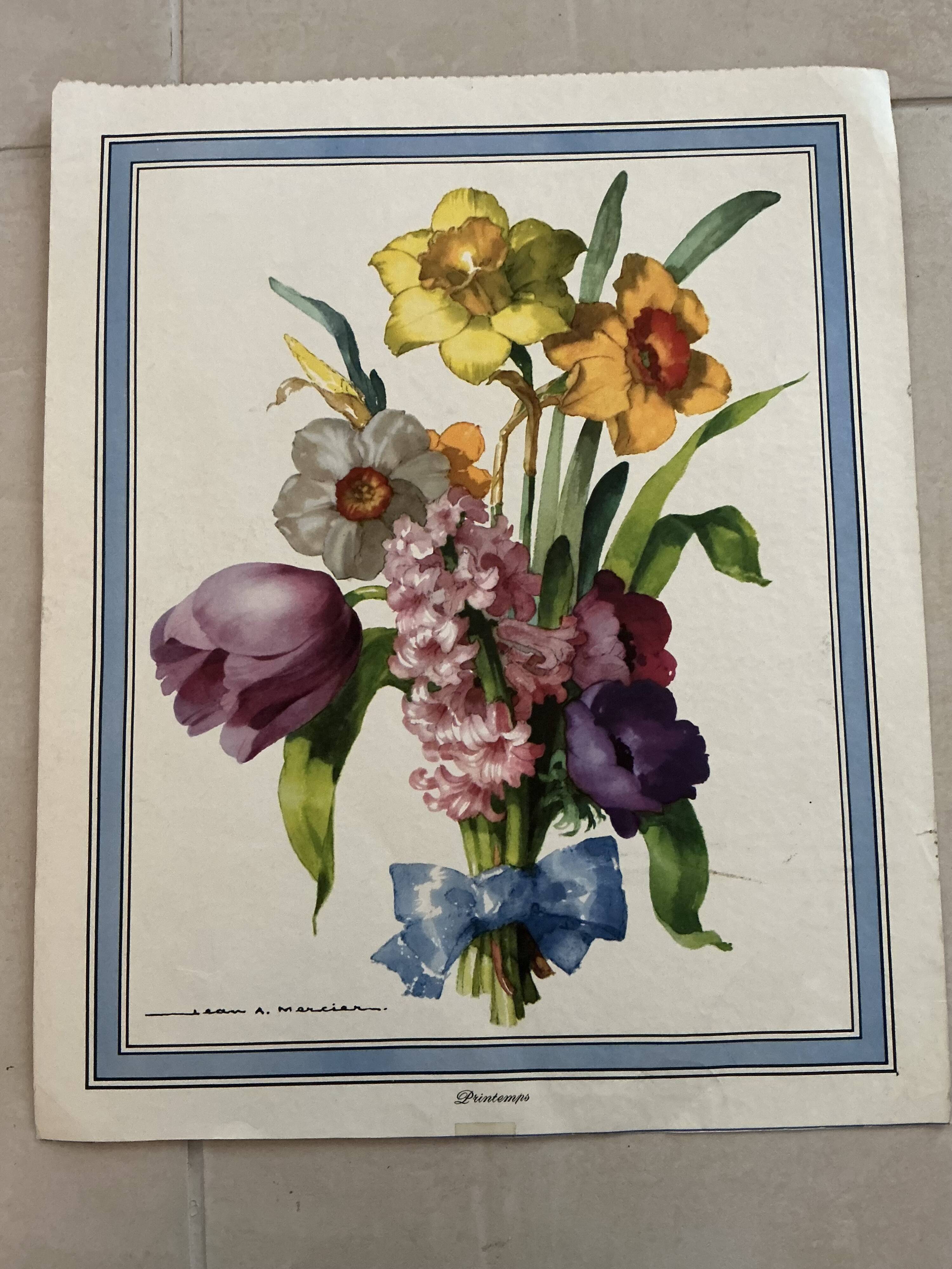 Illustration florale ancienne.