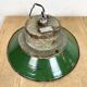 Green Enamel and Cast Iron Industrial Pendant Light, 1960s