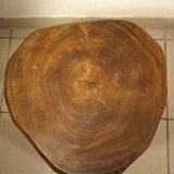 Pair of wooden tripod stools