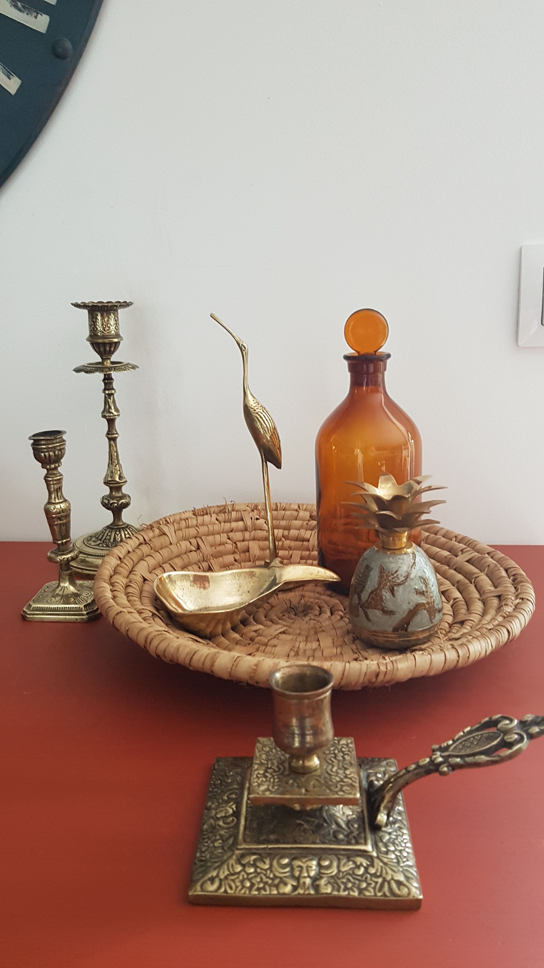 Ancient brass candlestick