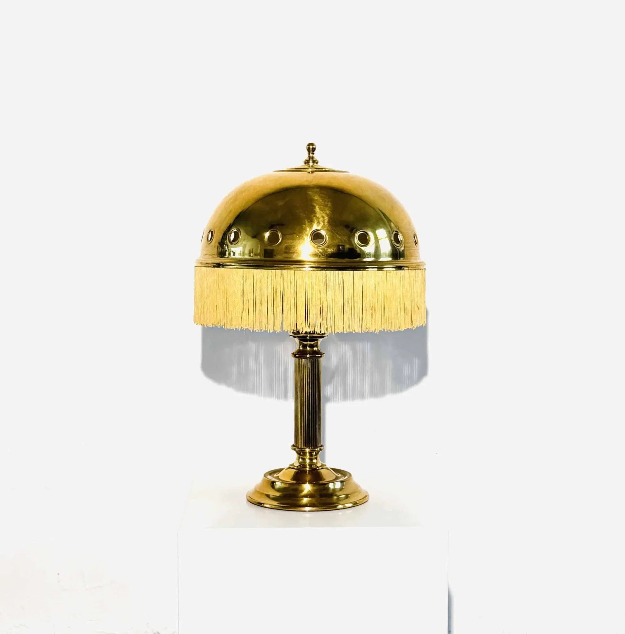Brass Mushroom Table Lamp By Sölken Leuchten, Germany, Circa 1960S
