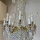 golden bronze chandelier in Louis XVI style