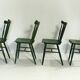 Chaises Green Ton des années 1980, lot de 4