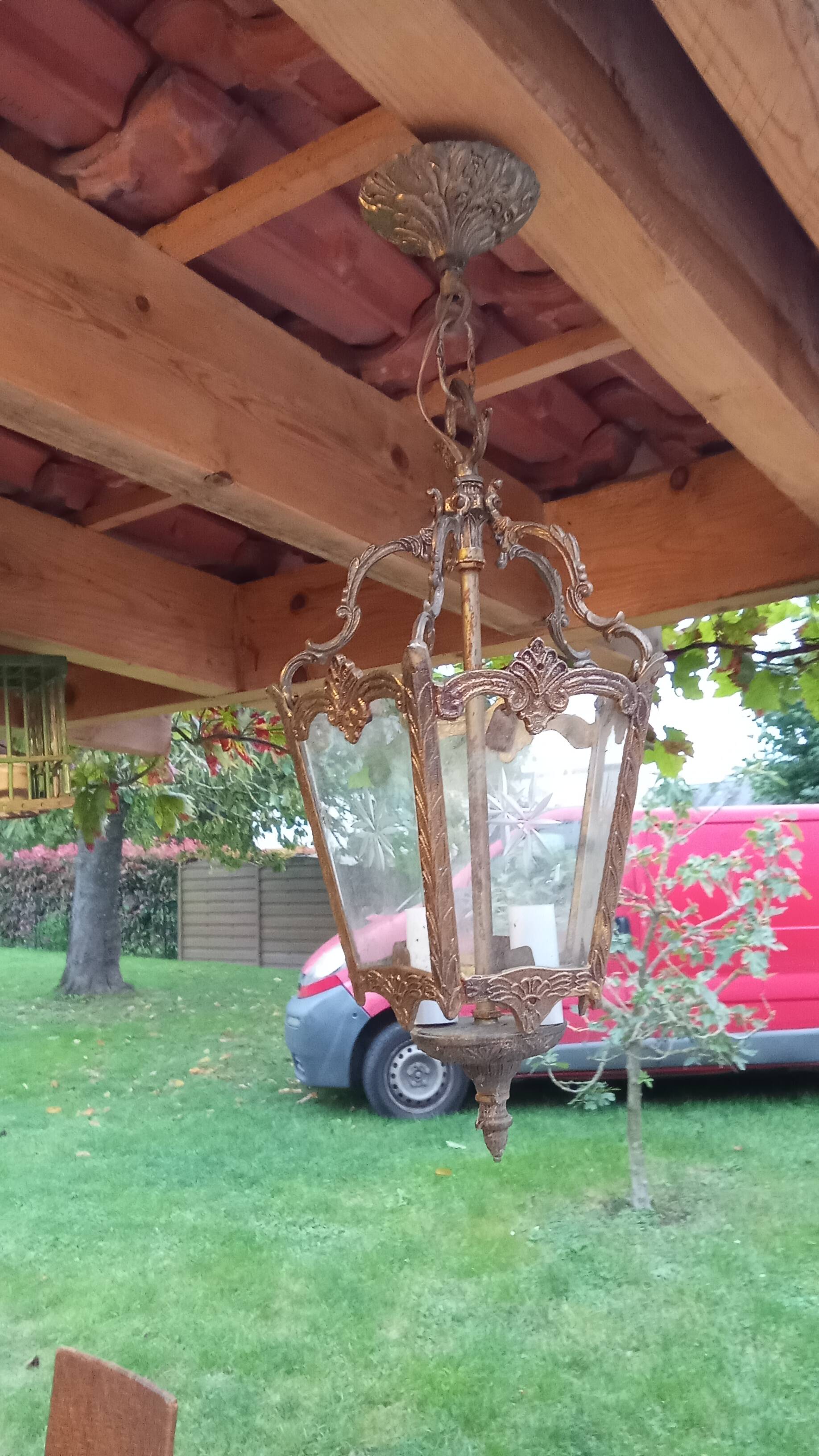 brass lantern chandelier ceiling light