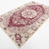 6x9 Rug For Classic Room Burgundy Vintage Persian Rug, 175x282Cm SK5137