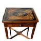 ELEGANCE - Side table in marquetry and brass