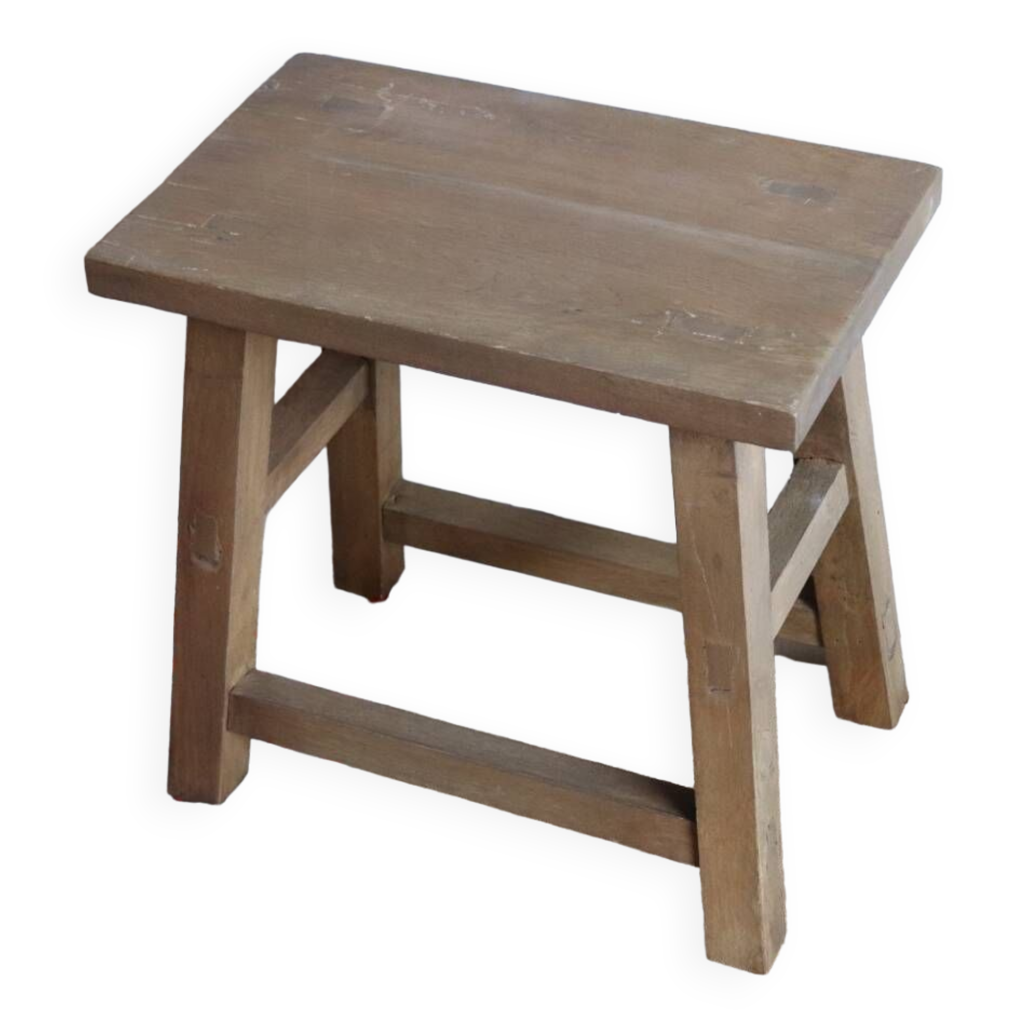Antique oak farm stool