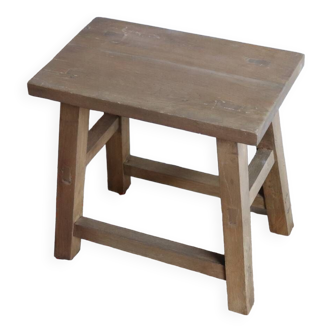 Antique oak farm stool